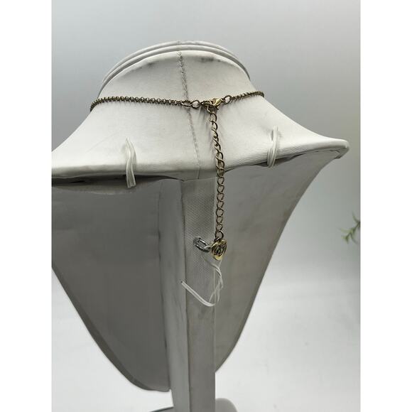 BETSEY JOHNSON Vintage Kitty White Cat Meow Floating Charm Pearl Heart‎ Necklace - Picture 3 of 10